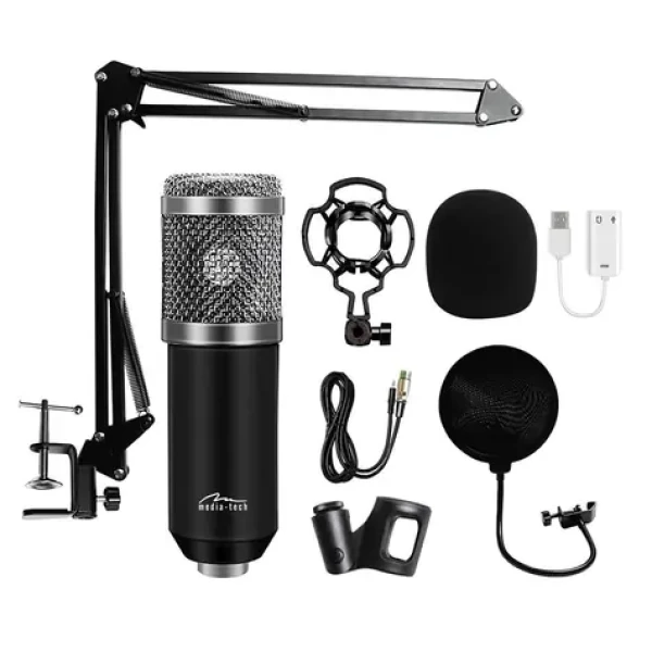 MED MT397S čierna / Mikrofón / XLR / 150 ? / stolný stojan / 2,4 m kábel (MT397S)
