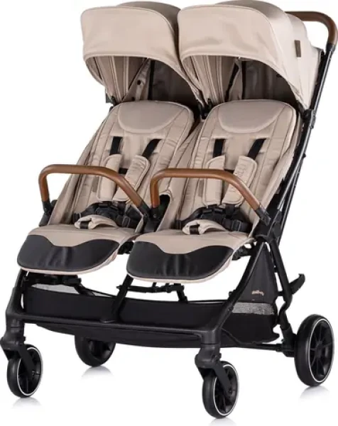 CHIPOLINO Kočík pre dvojčatá športové Twinity Tiramisu (KBTT02502TR)