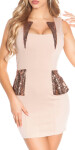 Sexy KouCla minidress with peplum and sequin CORAL 14