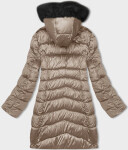 Cappuccino Black dámska obojstranná zimná bunda s kapucňou (B8202-1021) odstíny béžové XL (42)