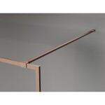 MEXEN/S - Kioto-F Sprchová zástena WALK-IN s rámom 120 x 202, grafit 8 mm, meď kartáčovaná 800-120-104-65-40