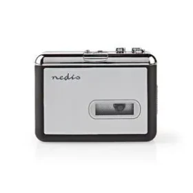 Nedis ACGRU100GY strieborná / Prenosný kazetový prehrávač / 1x 3,5 mm / 1x mini-USB / Napájanie z batérie (ACGRU100GY)