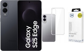 Samsung Galaxy S25 Edge 12/512GB Czarny (SM-S937BZK) + Etui Clear Case