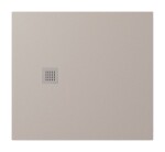 POLYSAN - TRENECA sprchová vanička z liateho mramoru s možnosťou úpravy rozmeru 110x100cm, béžová matná 84312.81