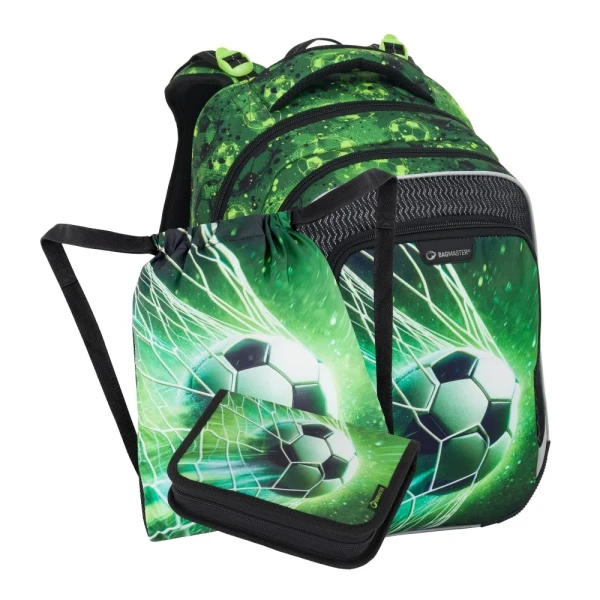 Bagmaster LUMI 25 B malý školní set pro prvňáčky – fotbal Zelená 23 l 191793