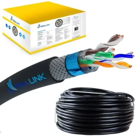 Extralink CAT5E SFTP V2 čierna / Sieťový kábel / S/FTP / vonkajší / 305 m (EX.16262)