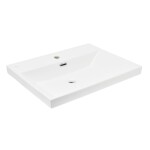 Nábytkové umývadlo SAT B-Way 61x46,5 cm biela matná otvor pre batériu uprostred SATBW6046MW SATBW6046MW
