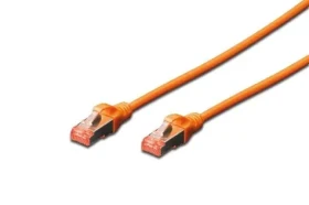 Digitus Cat6 S/FTP oranžová / Patch kábel / 1 m / RJ-45 / AWG 27/7 / LSZH (DK-1644-010/OR)