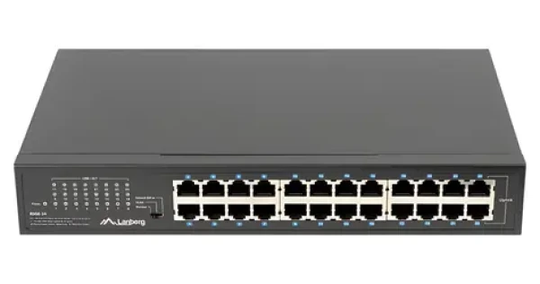 Lanberg RSGE-24 / Switch / 24- Port 10/100/1000 Mbit / Rack 19" / Nespravovaný (RSGE-24)