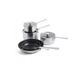 KitchenAid Sada Riad CC004221 3ks hrncov s pokrievkou 2ks panvice / nerez (CC004221)