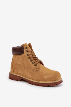 Semišové zateplené pánske trapper Big Star HI-POLY SYSTEM Camel 41