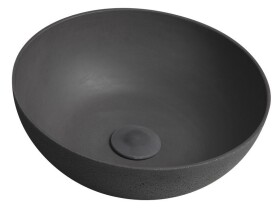 SAPHO - FORMIGO betónové umývadlo na dosku, priemer 39cm, antracit mat FG316