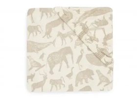 Jollein Prestieradlo napínacie 120x60 cm Animals Nougat (511-507-67044)