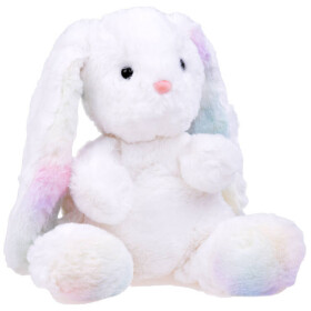 Mamido Plyšový biely dúhový králik maskot plyšák 24 cm