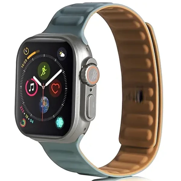 Beline Magnetic zelená / Opasok pre Apple Watch / 42/44/45/49mm / magnetický