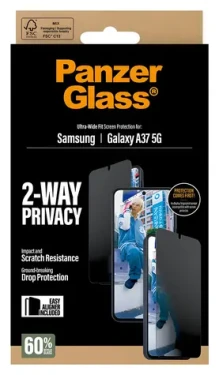 PanzerGlass UWF Privacy číra / Tvrdené sklo / Samsung Galaxy A37 5G / s aplikátorom (PG90806)