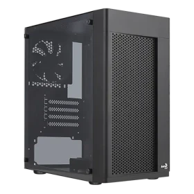 AeroCool Hexform čierna / PC skriňa / Micro ATX / 1x USB 3.0 / 2x USB 2.0 / Bez zdroja / priehľadná bočnica (AEROPGS-HEXFORM-GBK2)