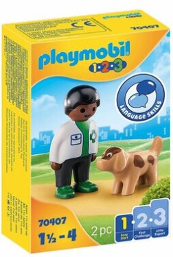 Playmobil® 1.2.3 70407 Zverolekár so psom