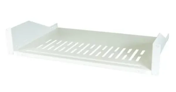 EFB montážna polica 19" sivá / Montážna polica / 2U / nosnosť 22 kg / hĺbka 400 mm (691650GR.2B)