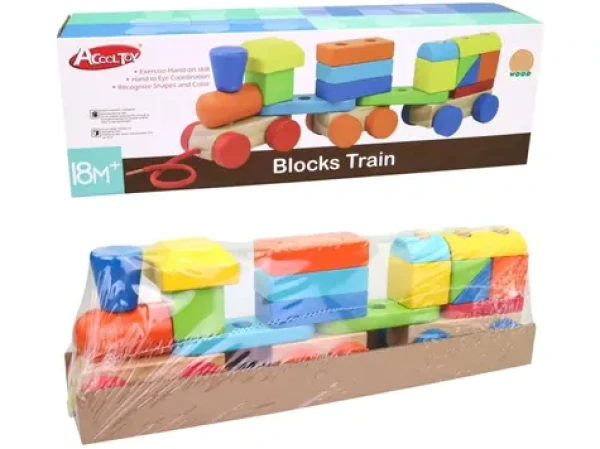 MaDe Drevené ťahadlo vláčik /35 cm/ od 18 mesiacov