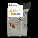 Veselé ponožky 2 páry CRAZY SOCKS 2x - BELLINDA - sivé 43 - 46