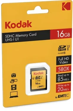 Kodak SDHC 16GB / Pamäťová karta / UHS-I (U1) / Class 10 / V10 / čítanie 85 MB/s (EKMSD16GHC10K)