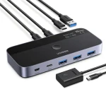 Ugreen USB prepínač USB-C - USB-A sivá / Prepínač / 10 Gbit/s
