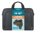 Mobilis TheOne čierna / Taška pre notebook + nabíjačka 65W / do 16" / 12 l / Toploader (003089)