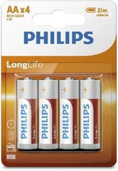 Philips batéria AA Long Life - 4ks (R6L4B/10)