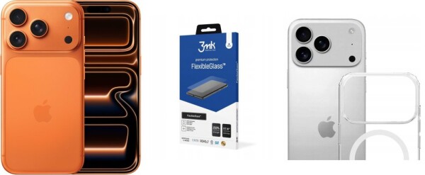Apple iPhone 17 Pro 5G 12/256GB Pomarańczowy (MG8H4) + FlexibleGlass + Etui Armor MagCase