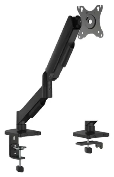 ESTUFF Single Gas Spring Monitor Mount / Stolné rameno pre jeden monitor / plynová pružina / VESA 75-100 mm / do 32" (GLB227011)