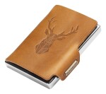 Kožená mini peňaženka Mondraghi Silhouette Modern Deer Caramel