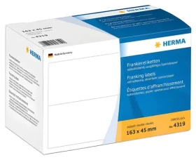 Herma Frankovacie etikety dvojité 163 x 45 mm / biely papier / 1000 ks (4319)