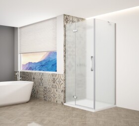 GELCO TRINITY CHROM štvorcový kút 1000x1000 ľavý, matné sklo, GT5610-10ML-CH GT5610-10ML-CH