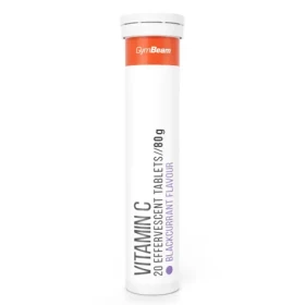 Vitamín C 1000 mg šumivý - GymBeam (čierne ríbezle, 20 tab.) (29943-11-čierneríbezle-20tab)