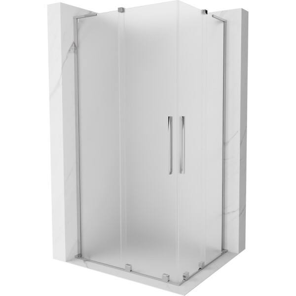 MEXEN/S - Velar L Duo sprchovací kút, posuvné dvere 100 x 90, dekor, chróm 871-100-090-02-33-01