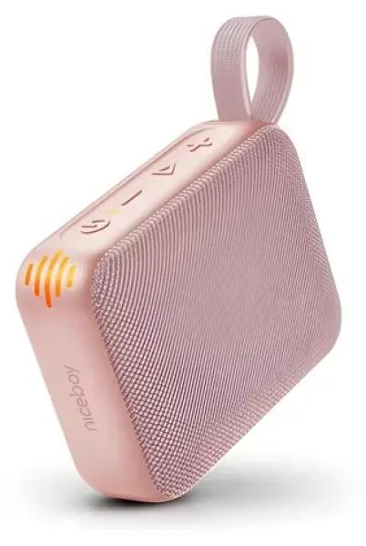 Niceboy Atom 4 ružová / Prenosný bluetooth reproduktor / 6 W / 1000 mAh / BT 5.3 / IP67