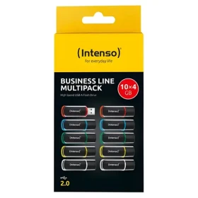 INTENSO Business Line 4GB 10-pack mix farieb / Flash disk / USB 2.0 / čítanie 28 MB/s / zápis 6,5 MB/s (3511551)
