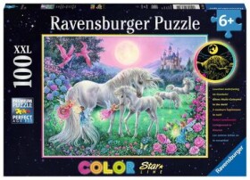 Ravensburger Trblietavé puzzle Jednorožci v mesačnom svetle