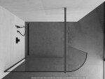 MEXEN/S - Kyoto Sprchová zástena WALK-IN Walk-in 110 x 200, transparent 8 mm, grafit metal 800-110-101-95-06