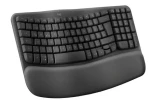 Logitech Wave Keys grafitová CH / Bezdrôtová klávesnica / ergonomická / 2.4 GHz / Bluetooth (920-012289)