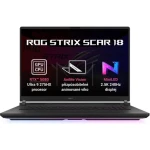 Asus ROG Strix SCAR 18 (2025) čierna / 18" 2560 × 1600 / Core Ultra 9 275HX 2.7GHz / 32GB / 2TB SSD / RTX 5080 / W11P (G835LW-NEBULA034X)