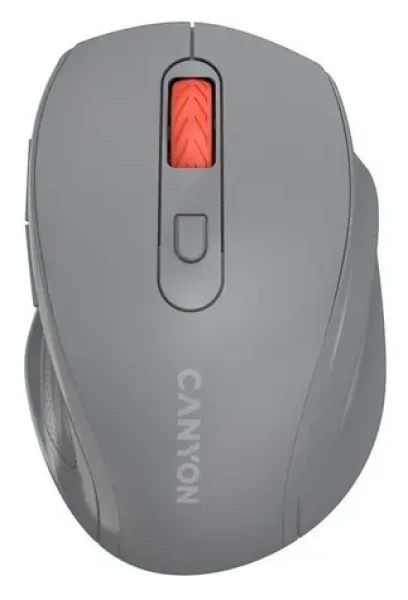 Canyon OnClick 20 sivá / Bezdrôtová optická myš / 2.4 GHz / 1600 dpi / 6 tlačidiel / tichá (CNE-CMSW20DG)