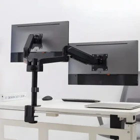 Brateck LDT48-C024 / Držiak monitora / dve ramená / nosnosť 2x 9 kg / plynová vzpera / VESA 75 100 (BRLDT48C024)