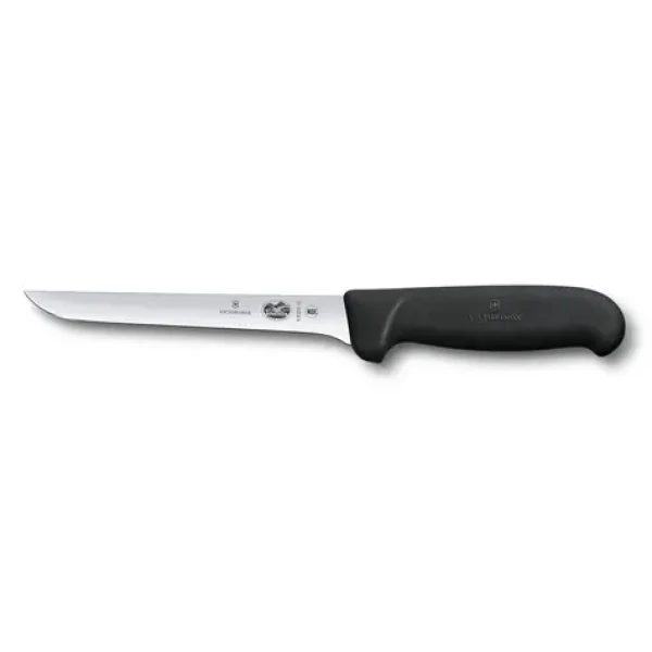 VICTORINOX Fibrox čierny / Vykosťovací nôž / 15 cm / úzky / hladký (5.6303.15)