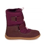 Dievčenské zimné barefoot topánky s membránou VIKI Bordo Bugga B00212-06 - 31