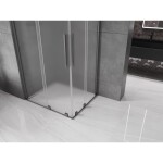 MEXEN/S - Velar Duo sprchovací kút, posuvné dvere 100 x 90, dekor, grafit kartáčovaná 871-100-090-32-66