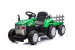 Mamido Mamido Detský elektrický traktor s vlečkou Farm 24V 2x45W EVA kolesá zelený