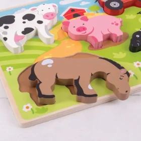 Bigjigs Toys Vkladacie puzzle farma
