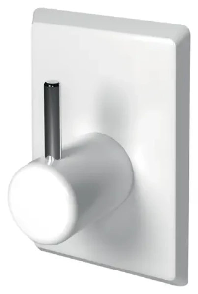Spirella LILIPUT háčiky na záclony 4 ks biele / ABS / samolepiace / 20 x 30 mm